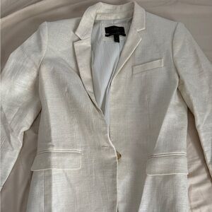 JCREW BLAZER WHITE SHIMMER SIZE 2